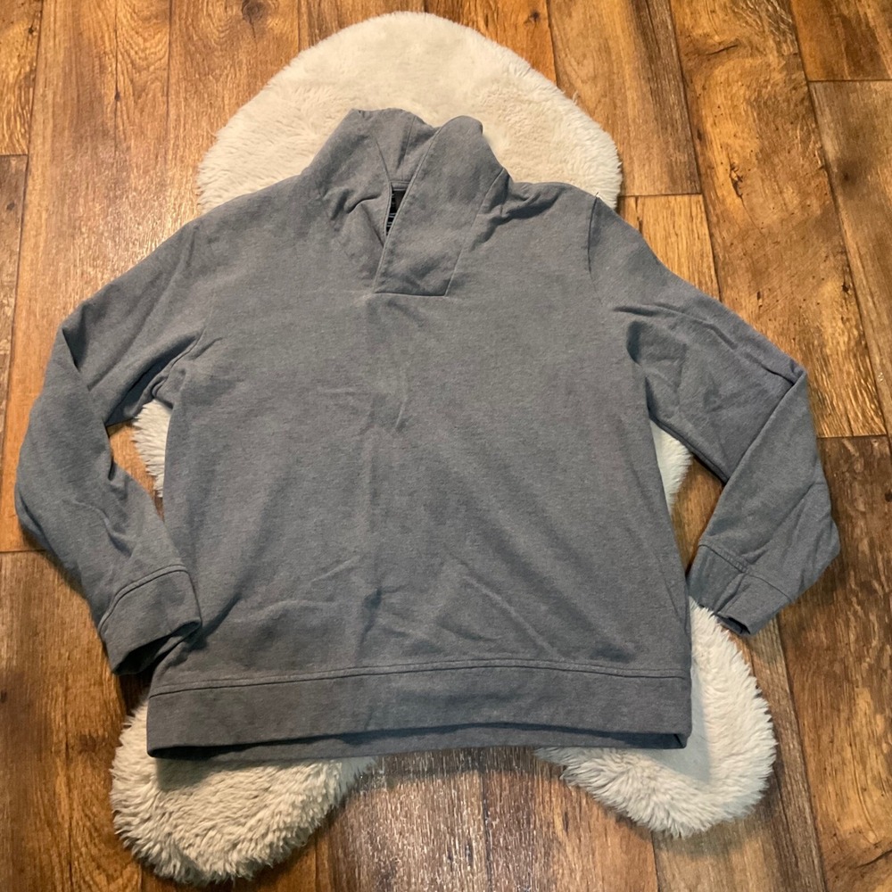 Nordstrom Men's Shop Pullover XL Knit Long Sleeve Sweater Gray